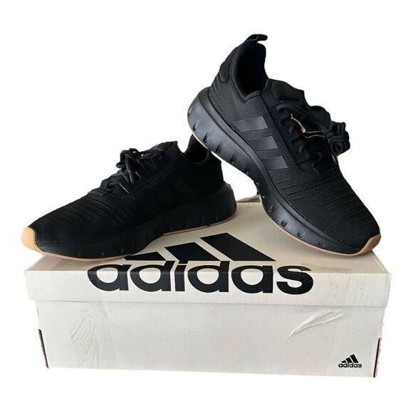 Adidas Swift Run 23 Men’s Running Shoe Core Black Black Gum IG4704 Size 11 - Picture 1 of 11